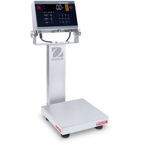 OHAUS 30631707 Defender 6000 Hybrid Bench Scale i-D61XWE5WQS6, 10 lb Capacity, 10 x 10 in Platform, with Column