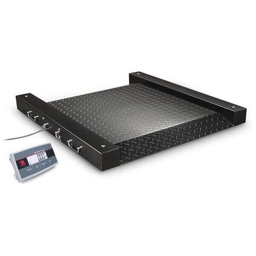 OHAUS 30936608 Defender 2500 Drum Scale i-DFD25P1000E1R, 1,000 lb x 0.2 lb, 36 x 36 in Platform, with Access Ramps
