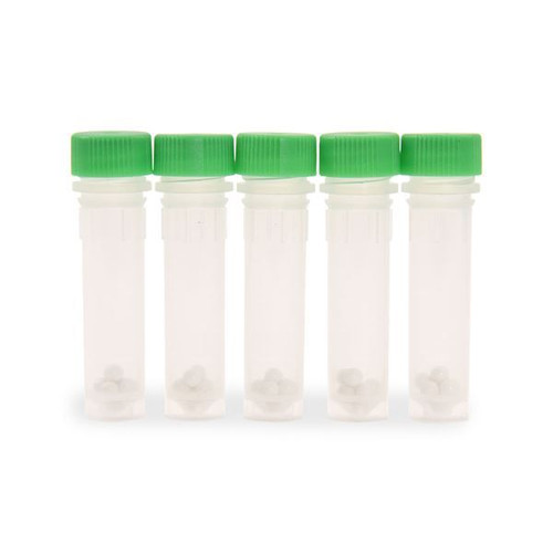 OHAUS 30391408 Lysing Bead Tubes, 2 mL, 3 mm Zirconium Oxide Beads for Plant Tissue, Green Cap, Box of 100