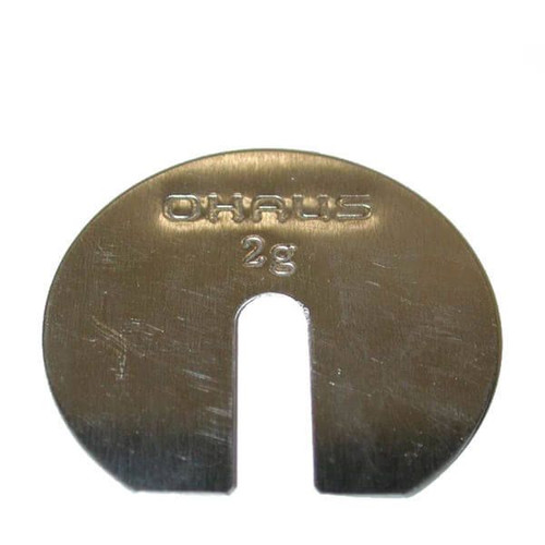 OHAUS 80850141 ASTM Class 6 Slotted Weight, 2 g