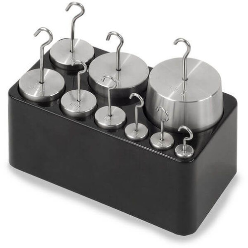 OHAUS 30390777 Hooked Weight Set ECON, 1,000 g to 10 g, ASTM Class 7, 9 Pieces, with Non-Accredited Calibration