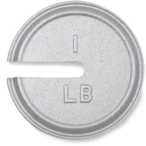 OHAUS 83040500 Cast Iron Slotted Weight, 1 lb, ASTM Class 7, One-Piece, No Certificate