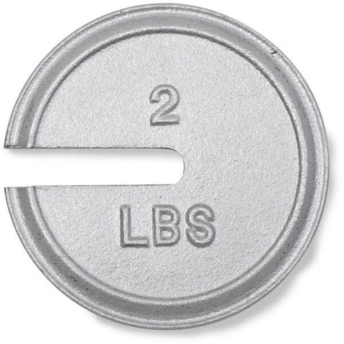 OHAUS 30391658 Cast Iron Slotted Weight, 2 lb, NIST Class F, One-Piece, with Non-Accredited Calibration Certificate