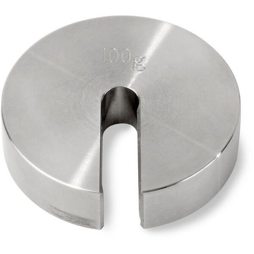 OHAUS 30390753 ECON Stainless Steel Slotted Weight, 100 g, ASTM Class 7, No Certificate