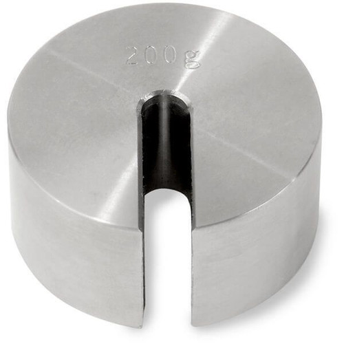OHAUS 30390752 ECON Stainless Steel Slotted Weight, 200 g, ASTM Class 7, No Certificate