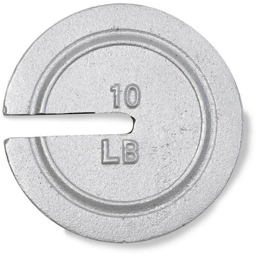 OHAUS 83040507 Cast Iron Slotted Weight, 10 lb, ASTM Class 7, Two-Piece, with Accredited Calibration Certificate