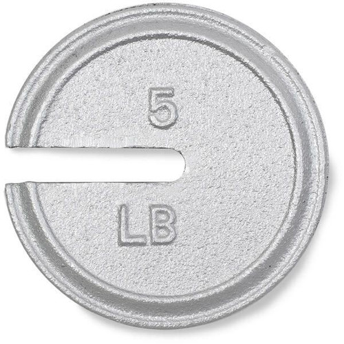 OHAUS 83040504 Cast Iron Slotted Weight, 5 lb, ASTM Class 7, Two-Piece, No Certificate