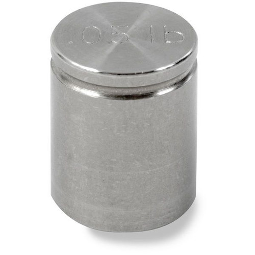 OHAUS 83040862 ASTM Class 5 One-Piece Cylindrical Test Weight, 0.05 lb, No Certificate
