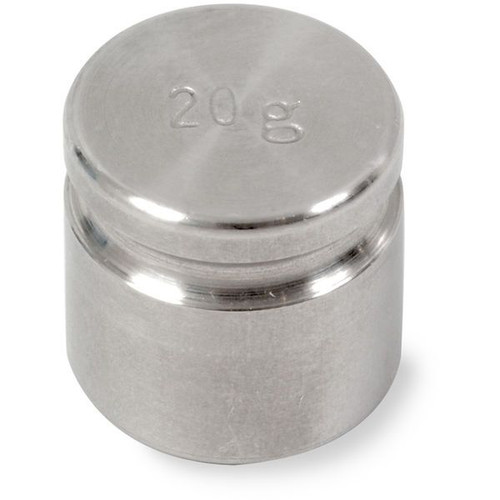 OHAUS 83040198 ASTM Class 5 One-Piece Cylindrical Test Weight, 20 g, No Certificate