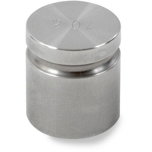 OHAUS 83040161 ASTM Class 5 One-Piece Cylindrical Test Weight, 2 oz, with Accredited Calibration Certificate