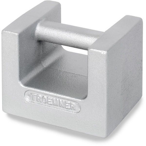 OHAUS 83040261 ASTM Class 5 Cast Iron Grip Handle Test Weight, 50 lb, Two-Piece, with Accredited Calibration Certificate