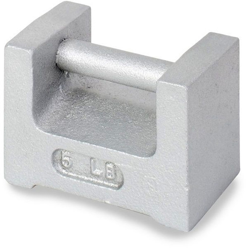 OHAUS 83040376 ASTM Class 6 Cast Iron Grip Handle Test Weight, 5 lb, Two-Piece, with Accredited Calibration Certificate