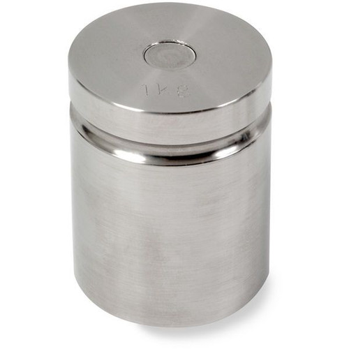 OHAUS 83040182 ASTM Class 5 Stainless Steel Cylindrical Test Weight, 1,000 g, Two-Piece, No Certificate