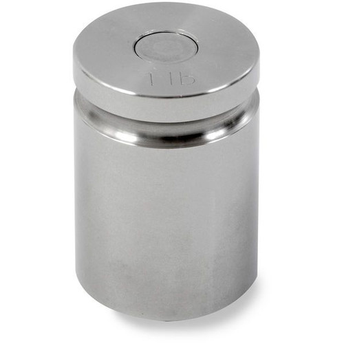 OHAUS 83040153 ASTM Class 5 Stainless Steel Cylindrical Test Weight, 1 lb, Two-Piece, with Accredited Calibration