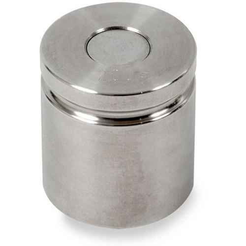OHAUS 83040191 ASTM Class 5 Stainless Steel Cylindrical Weight, 200 g, Two-Piece, with Accredited Calibration