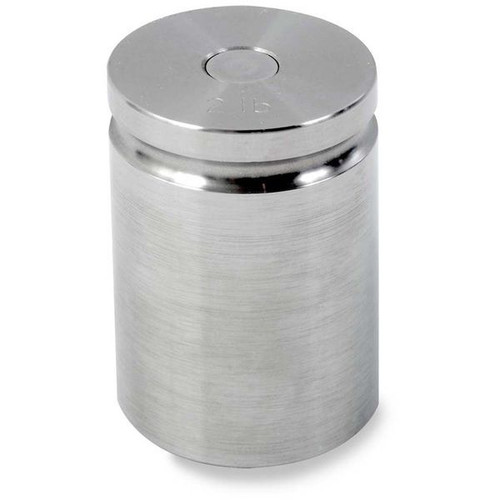 OHAUS 83040151 ASTM Class 5 Stainless Steel Cylindrical Test Weight, 2 lb, Two-Piece, with Accredited Calibration