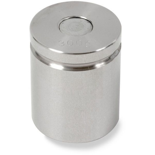 OHAUS 83040189 ASTM Class 5 Stainless Steel Cylindrical Weight, 300 g, Two-Piece, with Accredited Calibration