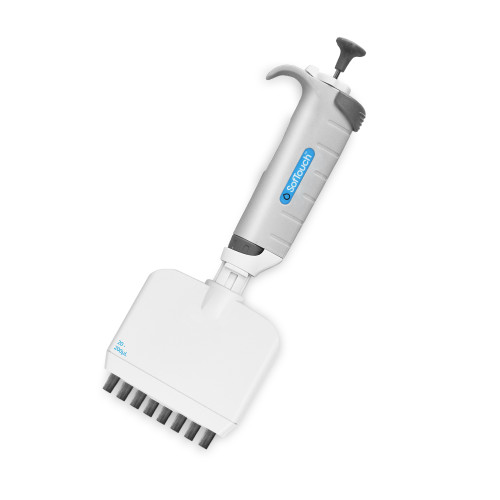 MTC Bio SofTouch ULF 8-channel adjustable pipettor, 20 µL to 200 µL, P4608-200