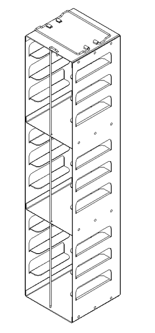 Crystal CFA-12-2 Vertical Freezer Rack for 2" Boxes
