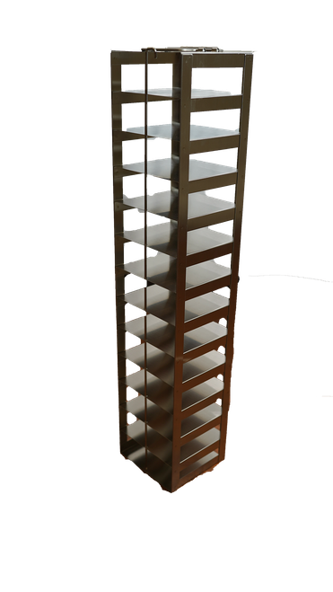 Crystal CFHT-13 Vertical Freezer Rack for 100-Cell Hinged Lid Boxes
