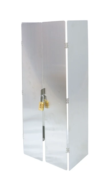 Crystal DP-2110 Security Lock Device for UF-433 Upright Freezer Racks | Stainless Steel