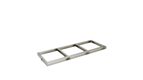 Crystal F-C-7005-3 Stainless Steel Frame for 3 Chartermed C-7005 Aluminum Blood Bag Canisters