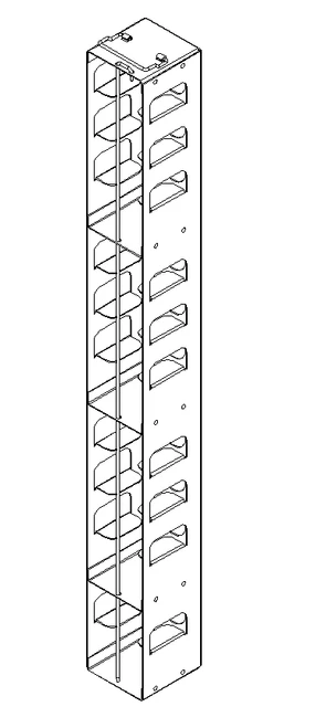 Crystal MCFA-14-2 Aluminum Vertical Freezer Rack for Mini 2" Boxes