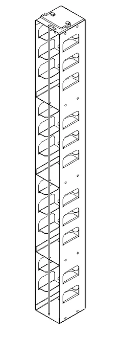 Crystal MCFA-15-2 Aluminum Vertical Freezer Rack for Mini 2" Boxes
