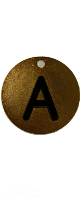 Crystal TAG-L Engraved Brass Rack Tag