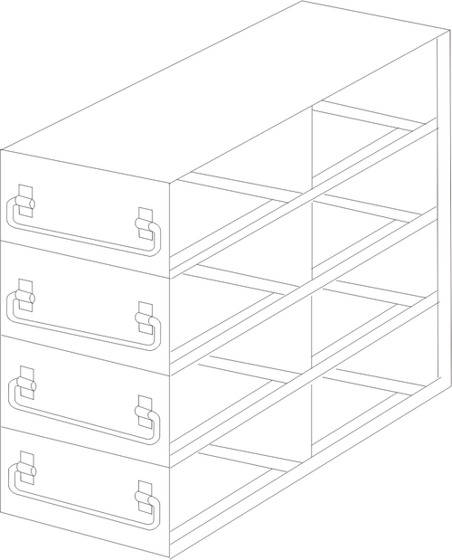 Crystal UFD-24-375 Upright Freezer Drawer Rack for 3.75" Boxes