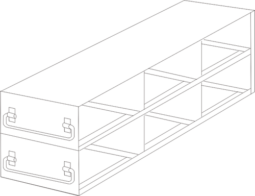 Crystal UFD-32-375 Upright Freezer Drawer Rack for 3.75" Boxes
