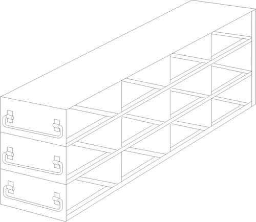 Crystal UFD-43-375 Upright Freezer Drawer Rack for 3.75" Boxes