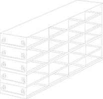 Crystal UFD-453 Upright Freezer Drawer Rack for 3" Boxes