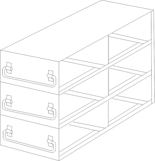 Crystal UFD-23-L375 Upright Freezer Drawer Rack for Large 3.75" Boxes
