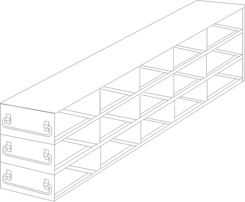 Crystal UFD-53-L375 Upright Freezer Drawer Rack for Large 3.75" Boxes