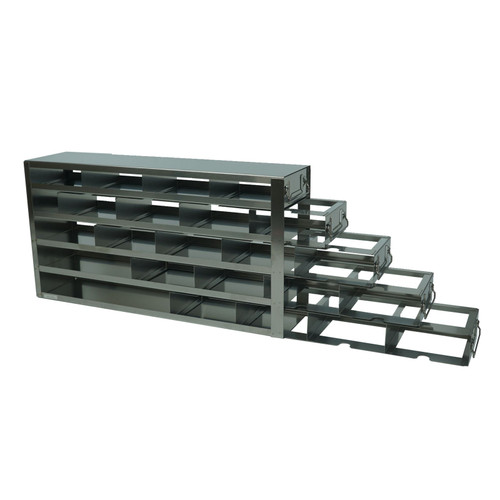 Crystal UFD-452-S-W-81 Upright Freezer Drawer Rack with 2" Boxes & 81-Cell Dividers Included