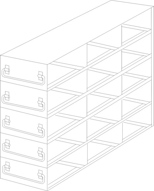 Crystal UFDMX-352 Drawer-Style Upright Freezer Rack for SBS-Footprint Boxes