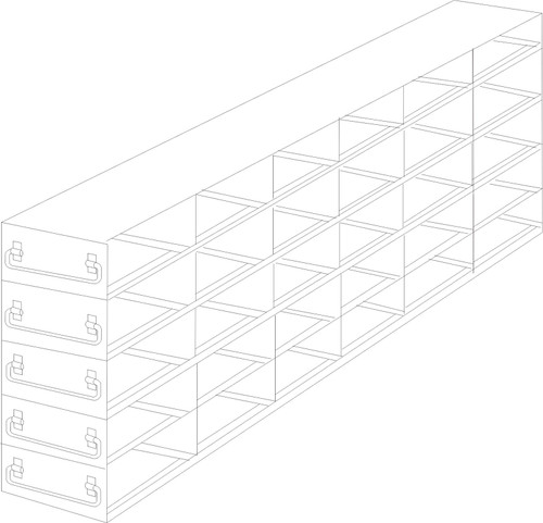 Crystal UFDMX-652 Drawer-Style Upright Freezer Rack for SBS-Footprint Boxes