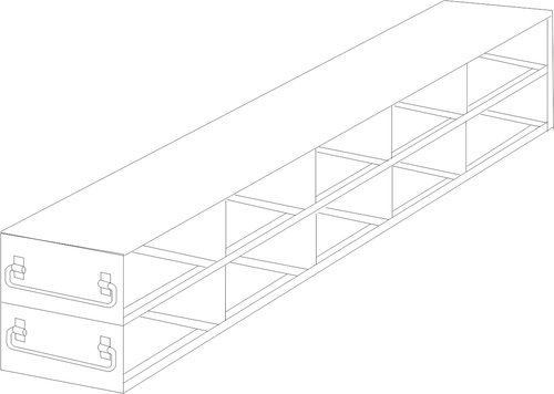 Crystal UFDPCR-52 Upright Freezer Drawer Rack for 0.2 mL 96-Well PCR Tube Boxes