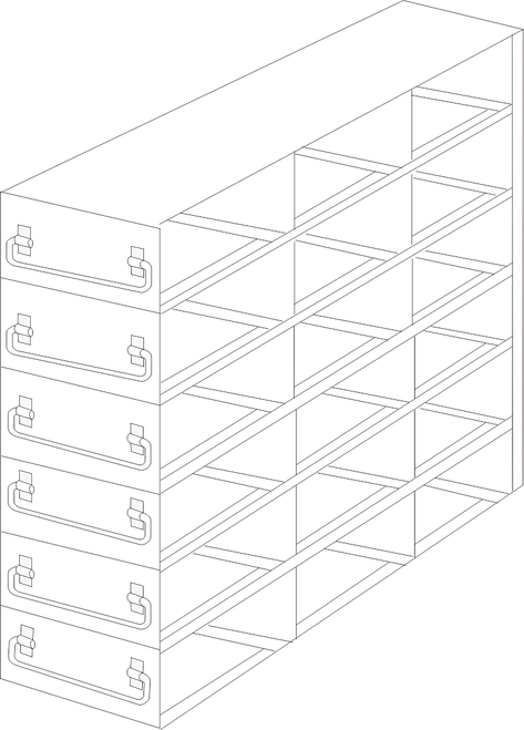 Crystal UFDS-100-26 Drawer Rack for 100-Place Slide Boxes