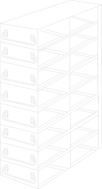 Crystal UFDS-100-28 Drawer Rack for 100-Place Slide Boxes