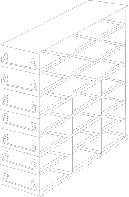 Crystal UFDS-100-37 Drawer Rack for 100-Place Slide Boxes