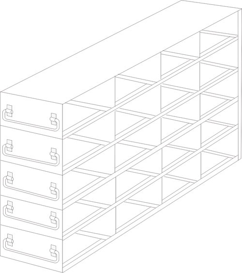 Crystal UFDS-100-45 Drawer Rack for 100-Place Slide Boxes