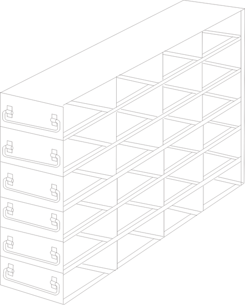 Crystal UFDS-100-46 Drawer Rack for 100-Place Slide Boxes