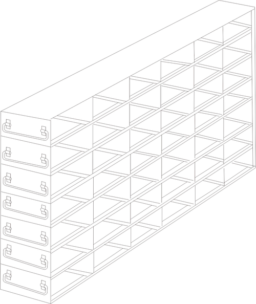 Crystal UFDS-25-67 Drawer Rack for 25-Place Slide Boxes