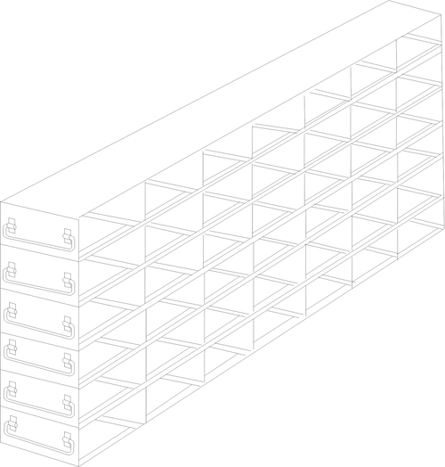 Crystal UFDS-25-76 Drawer Rack for 25-Place Slide Boxes