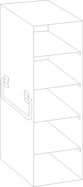 Crystal UFP-15 Upright Freezer Rack for Plasma Boxes