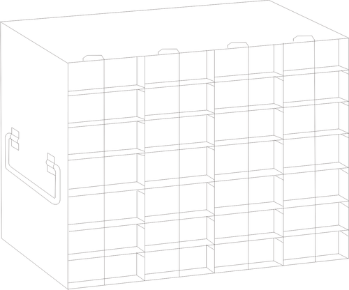 Crystal UFPCR-47L Upright Freezer Rack for 0.2 mL 96-Well PCR Tube Boxes