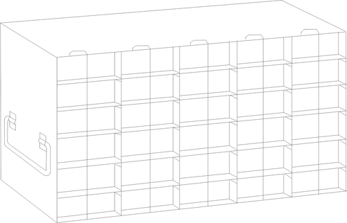 Crystal UFPCR-56L Upright Freezer Rack for 0.2 mL 96-Well PCR Tube Boxes
