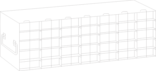Crystal UFPCR-75L Upright Freezer Rack for 0.2 mL 96-Well PCR Tube Boxes